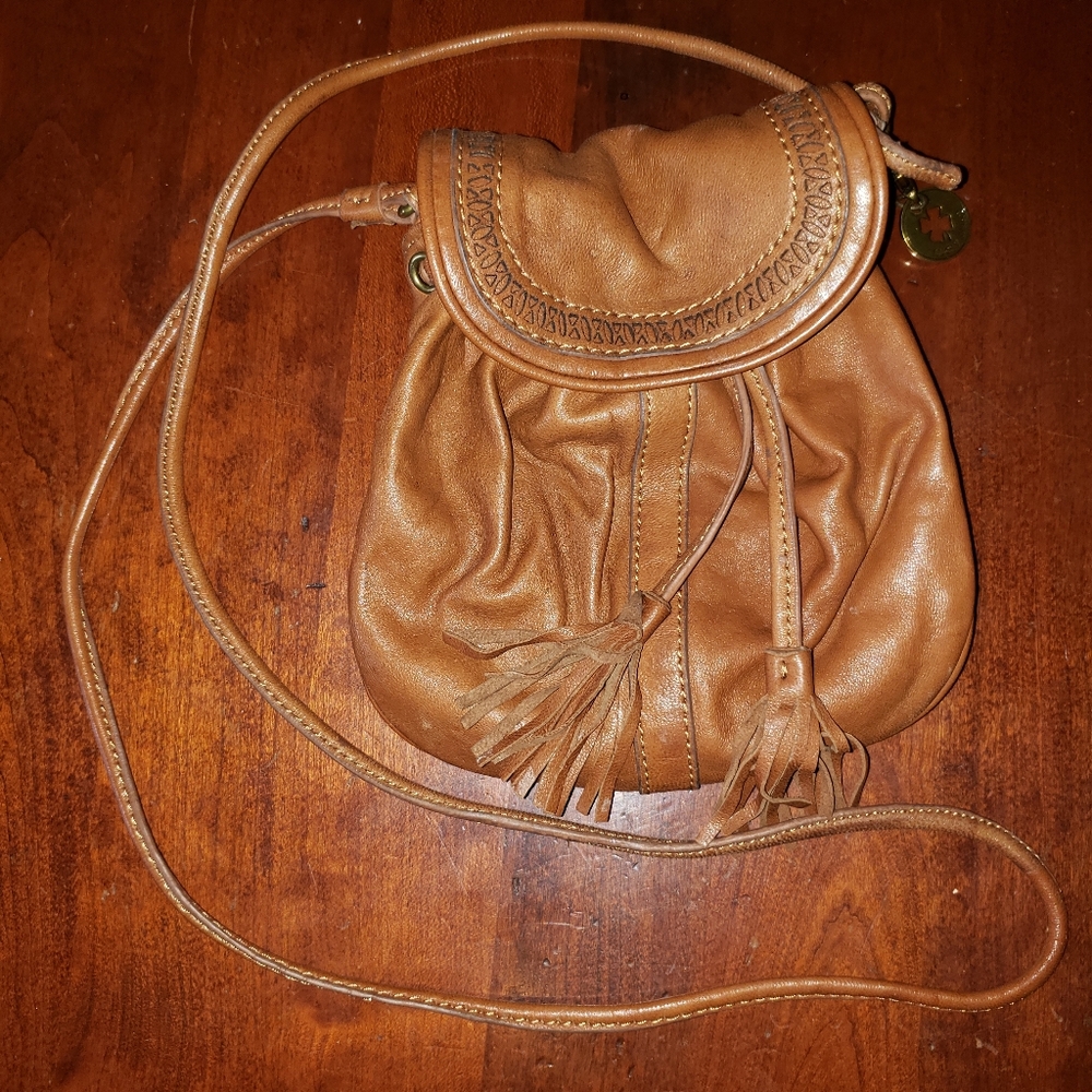 Lucky Brand Camel leather crossbody bag